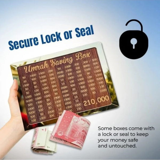 Umrah Saving Box | Best Quality Umrah Saving Box – 210,000 Umrah Saving Box ( Random Design )