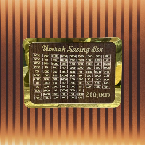 Umrah Saving Box | Best Quality Umrah Saving Box – 210,000 Umrah Saving Box ( Random Design )