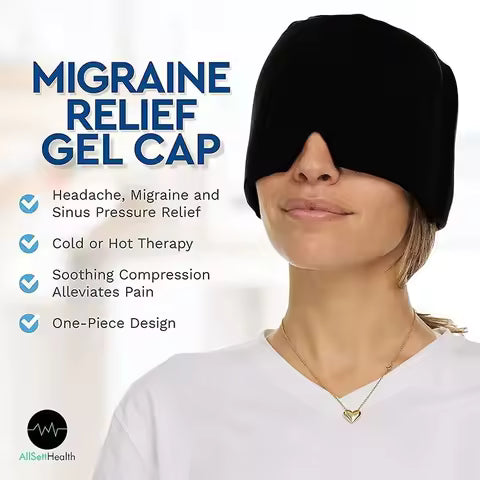 Migraine Relief Cap – Headache Relief Hat For Migraine Relief, Tension, One Size Fits All Headache Cap